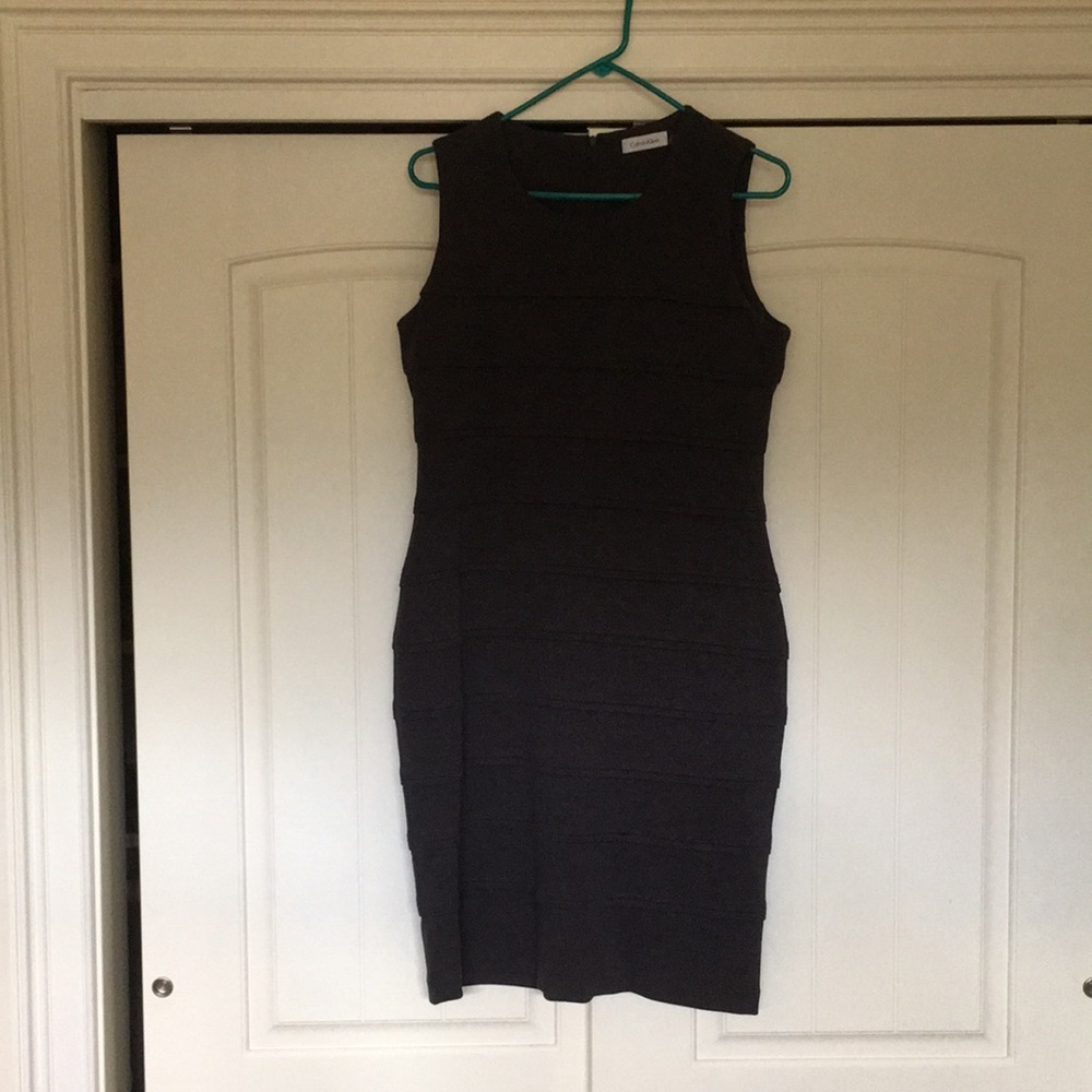Calvin Klein Sleeveless Dress - Dark Gray